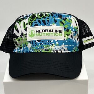 Herbalife Nutrition Baseball Cap Mesh Snapback Trucker Embroidered Hat Graffiti